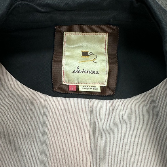 Antropología,Elevenses Black Blazer with Notched Lapels and Decorative Belt - Picture 8 of 9